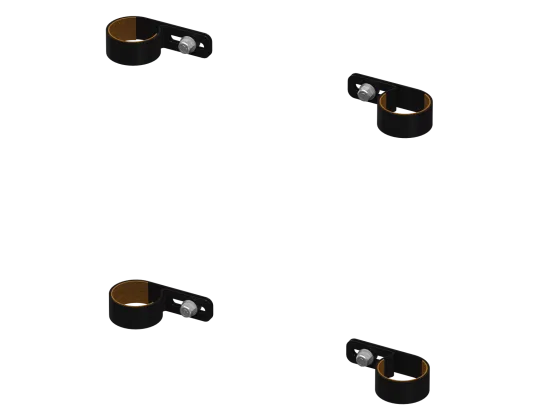 31080C – HOLMAN Headache Rack Mounting Kit, For Mounting to Pro III Rack Black Set of 4